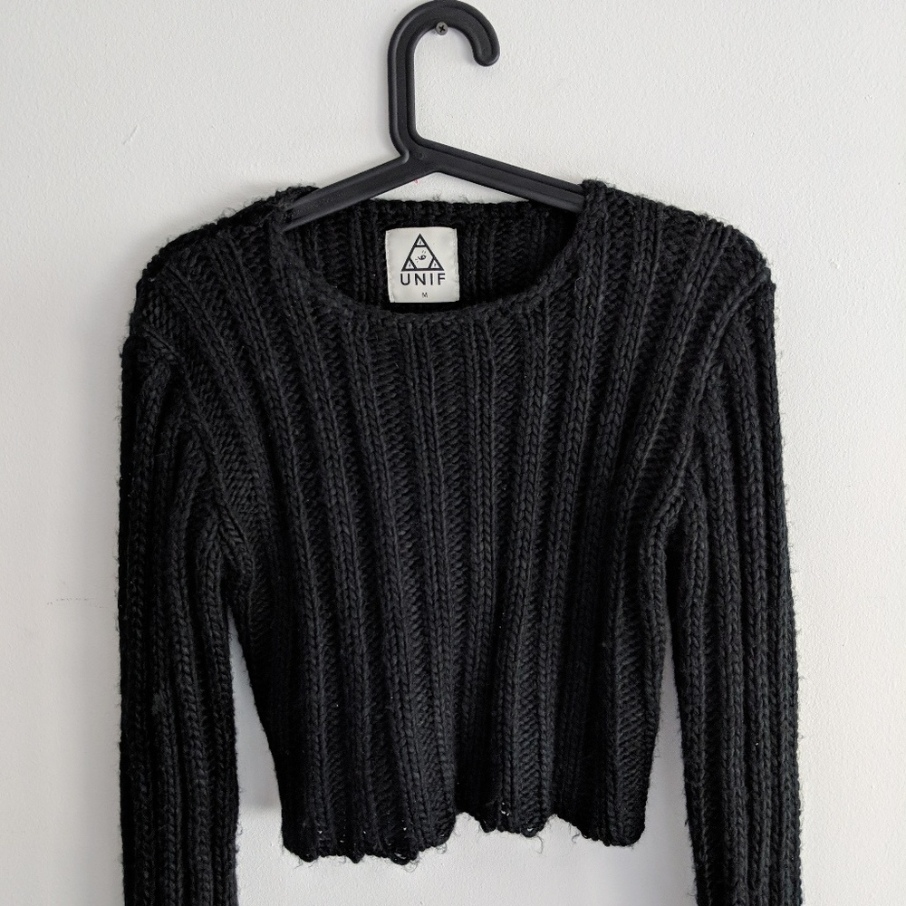 UNIF cropped chunky knit sweater